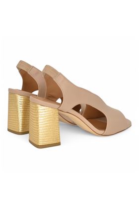 Slingback in pelle colore beige. GIANMARCO SORELLI | 2164-BEIGE